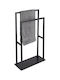 Wenko Ράγα Μπάνιου Διπλή Επιτοίχια με Βίδες ​46x80cm Ασημί