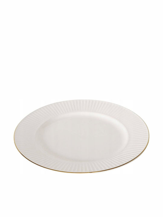 Boltze Plate Desert made of Porcelain Beige with Diameter 20cm