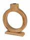 Home&Styling Collection Κηροπήγιο Ξύλινο σε Καφέ Χρώμα 16x21εκ.