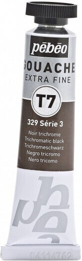 Pebeo Tempera Paints Trichromatic Black in Tube 20ml 1pcs