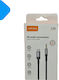 VFAN Braided USB 2.0 Cable USB-C male - 3.5mm Μαύρο 1m
