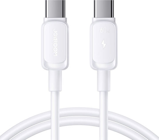 Joyroom USB 2.0 Cable USB-C male - USB-C 60W Λευκό 1.2m S-A14