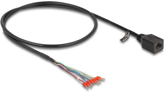 Delock Rj45 Weibliches Kabel Kabelklemmen Cat.5e 50 Cm Schwarzes