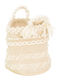 Pakketo Decorative Basket Fabric with Handles Ecru 25x25x25cm