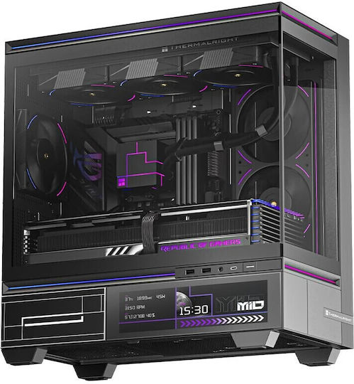 Thermalright TL-M10 Vision Gaming Micro Tower Кутия За Компютър Със Страничен Прозорец И ARGB Осветление LCD Дисплей