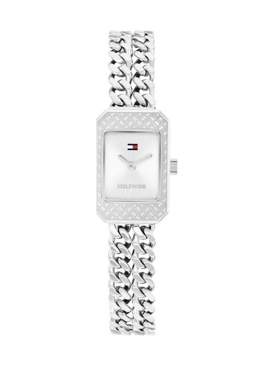 Tommy Hilfiger Γυναικείο Ρολόι Μπαταρίας με Ασημί Μεταλλικό Μπρασελέ