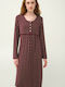 Vamp Nightgown Maternity & Nursing Bordeaux