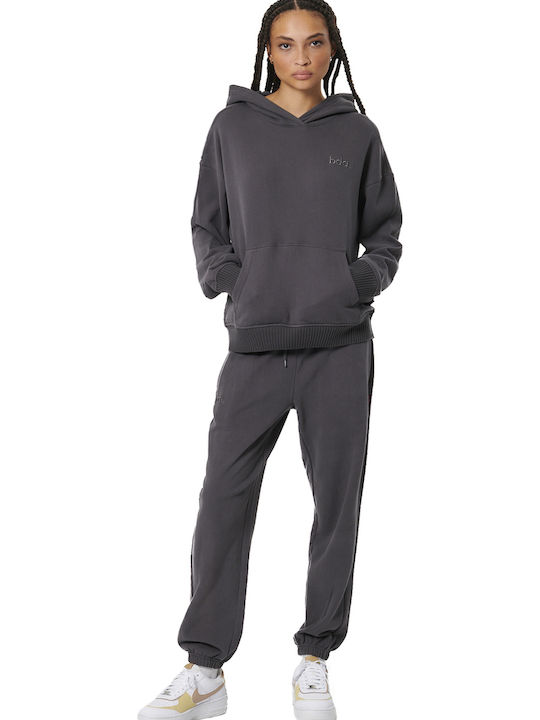 High Waist Sweatpants Wide Gray