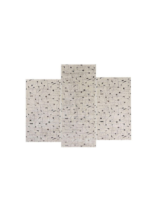 Σετ Μοντέρνα Χαλιά Κρεβατοκάμαρας Beige 9999991329386 3τμχ