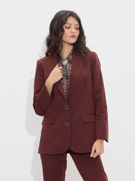 Passager Women's Blazer Burgundy