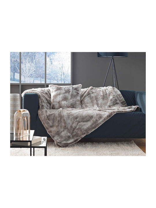 Douceur d'Intérieur Κουβέρτα Γούνινη Καναπέ 125x150εκ. Μπεζ