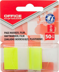 Office Products Indexing Rolls Office Products PP 25x43mm 1x50 Cards Blister Yellow