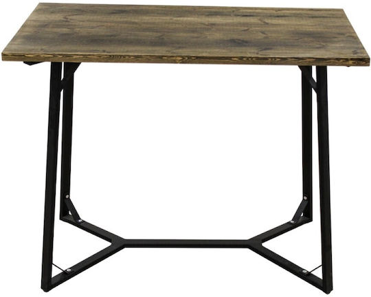 Tisch Bar für Außenbereich Zusammenklappbar Bistro Black 120x65x98cm