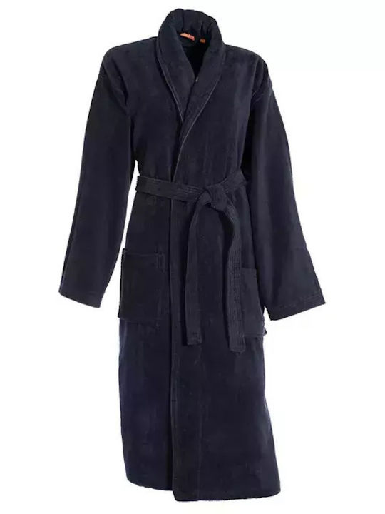 Nef-Nef Homeware Μπουρνούζι με Γιακά Blue-black 380gr/m²