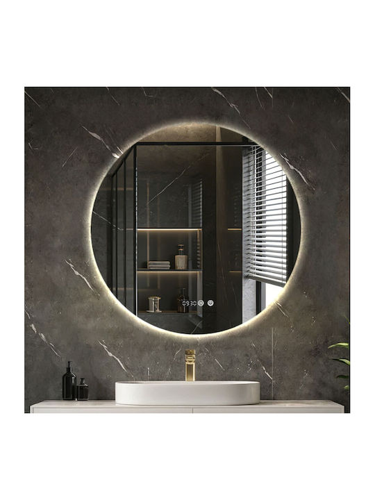 Futura Round Bathroom Mirror Led Touch 60x60cm