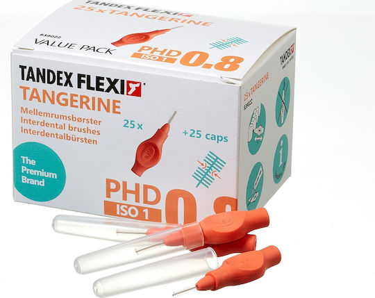 Tandex Flexi Interdentalbürsten 0.8mm Orange 25Stück