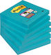 Post-it Sticky Notes Post-it Super Sticky 654-6ss-eb 76x76mm 1x90 Sheets Blue