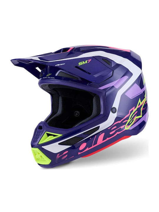 Alpinestars S-M7 Motocross ECE 22.06 Deed Purple/Pink Alpinestars S-M7 Motocross ECE 22.06 Deed Purple/Pink