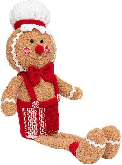 Weihnachtsfigur Plüsch 14x7x43 A-s Lebkuchenjunge 14x7x43