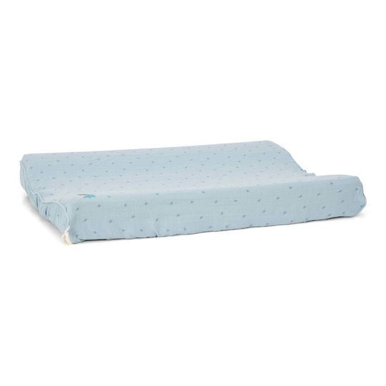Little Dutch Κάλυμμα Αλλαξιέρας Pure από Ύφασμα Pure Denim Blue 70x50cm