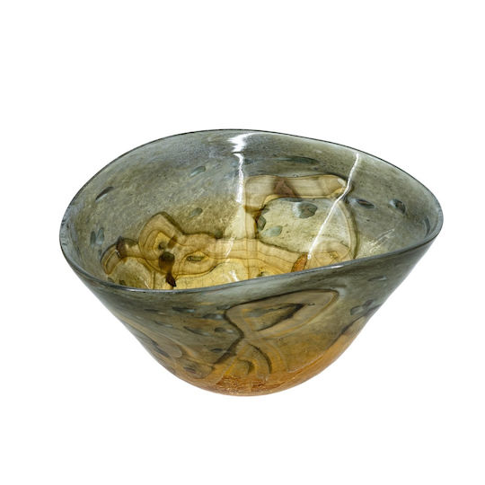 Artekko Sunset Decorative Bowl Orange 30x22x15cm