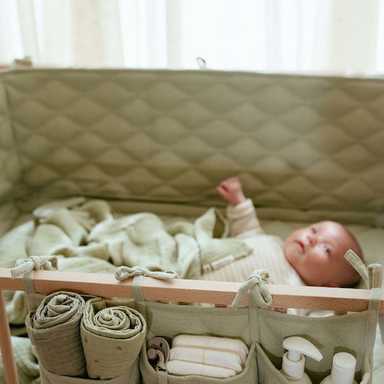 Little Dutch Pure Classic Inside Crib Bumper Pure Sage 28cm