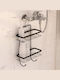 5Five Wall Mounted Bathroom Shelf Metallic 25.5x12x31cm Black