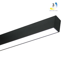 Gk Външна Кухненска Лампа Leon Черна LED 60*5*7.5см 18W 3CCT Смяна 3000 4000 6500K 110° 5 Години Гаранция 450mA-43-000962