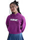 Kids Sweatshirt with Hood and Pockets Bold Berry / White