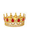 Hanging Ornament Crown Metallic Gold 4.5x9cm