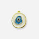 Metallisches Auge Emaille Gold 20mm 10 Stück