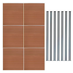 Gartenzaunmaterial aus WPC 1Stück Brown