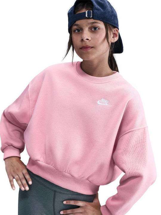 Nike Fleece Παιδικό Φούτερ Soft Pink Sportswear...