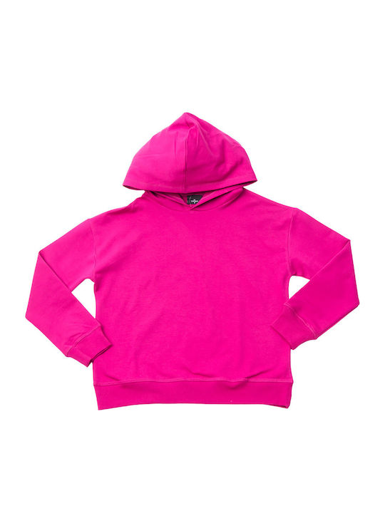 Kids Sweatshirt with Hood Fuchsia