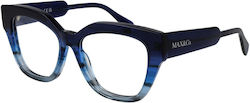 Max & Co Women's Acetate Cat Eye Blue MO5074 092