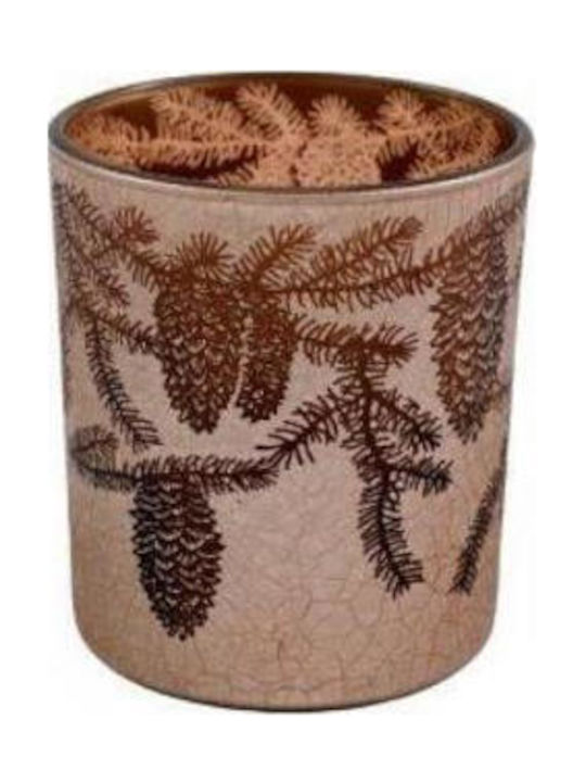 Atmosphera Christmas Candlestick Brown Pine Con...