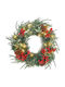 HomCom Christmas Lighted Decorative Wreath Battery Powered 60cm