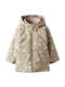 Waterproof Kids' Coat Windproof with Lining & Hood Ecru
