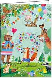 Card De Salutare Condoleanțe Plic 12x17cm Animale Din Pădure