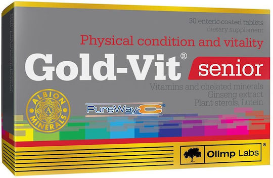Olimp Sport Nutrition Gold-Vit Senior Πολυβιταμίνη κατάλληλη για ενήλικες 50+ 30 ταμπλέτες