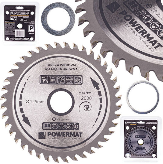 Red Technic Δίσκος Κοπής Ξύλου με 40 Δόντια 125mm