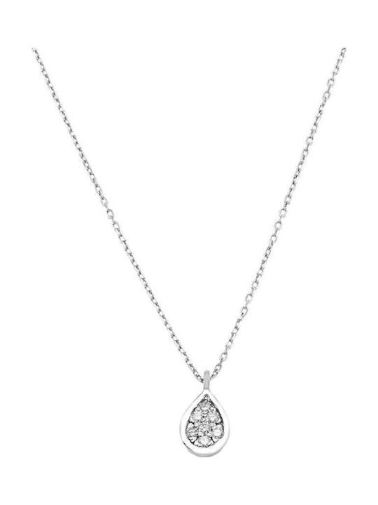 Sorelly с дизайн Сълза от Бяло злато 14K