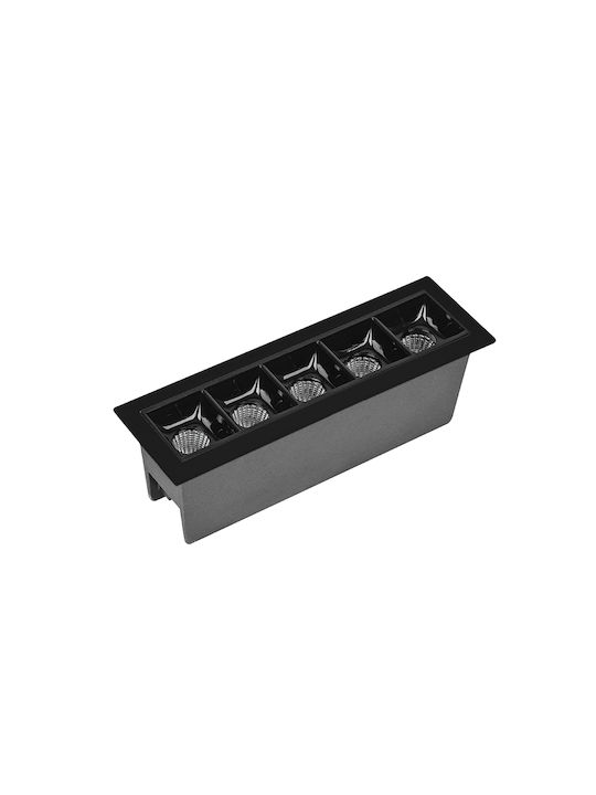 Zambelis Lights Recessed Spot with Integrated LED and Warm White Light Black 1pcs
