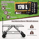 Foldable Garden Cart Metallic Four-wheel 170lt