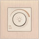 Bassiakos Recessed Dimmer Switch with LED Frame Rotary 500W in Ecru Colour