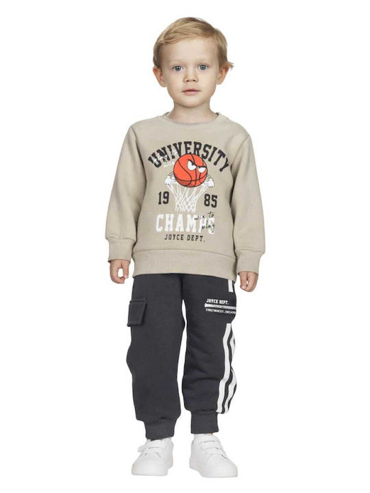 Joyce Kids Sweatpants Set Beige