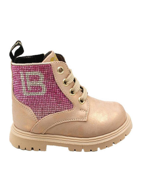Laura Biagiotti Leather Kids Military Boots wit...