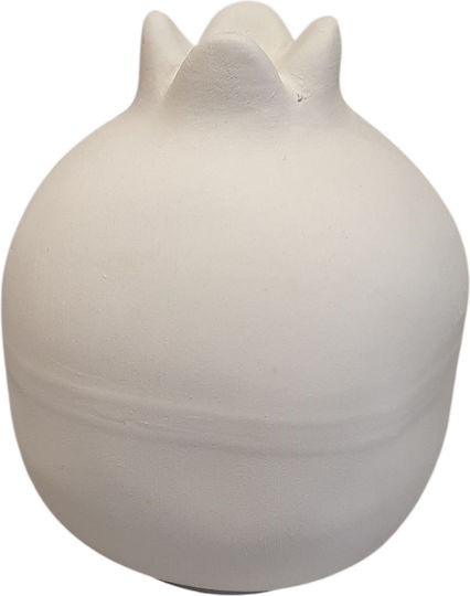 Rodi Hanging Lucky Charm Pomegranate White Ceramic 10cm 1pcs
