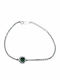 Women's Silver Bracelet with Emerald