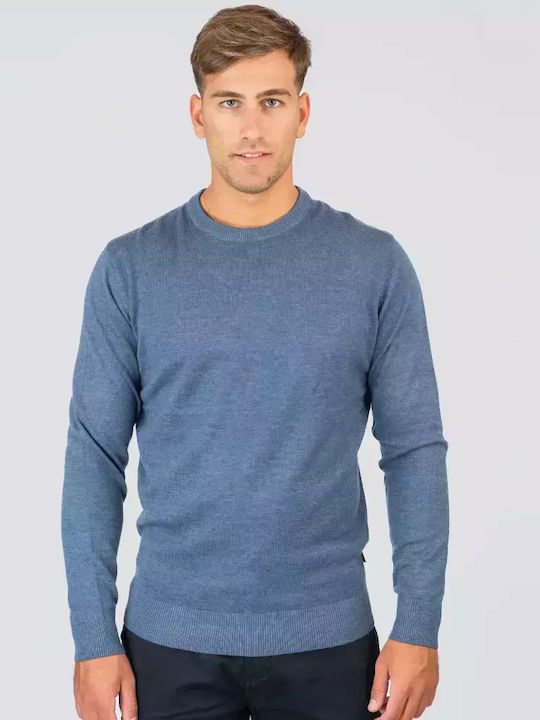 Double Langarm Pullover Indigo Melange